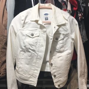 White jean jacket